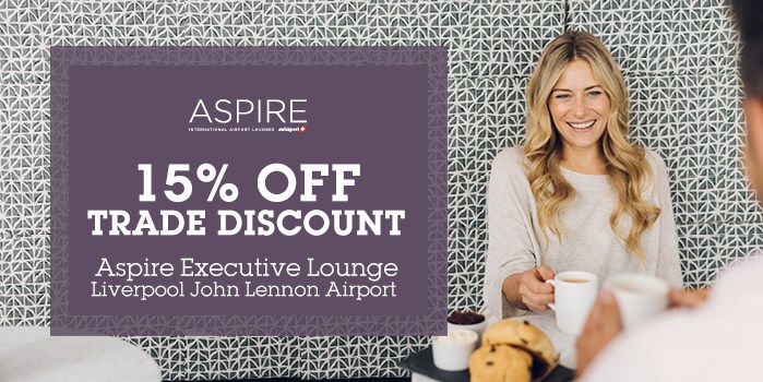 Aspire Lounge - 15% Off Trade Discount