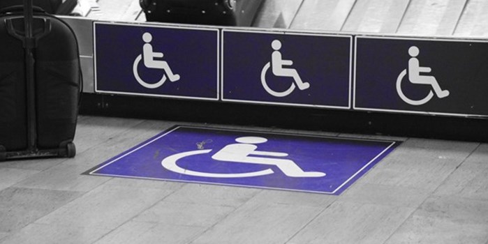 Area in baggage reclaim reserved for disabled passengers